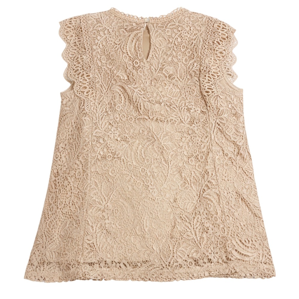 NWOT Cable & Gauge Beige Lace boho inspired Sleeveless Top – Size M - Picture 2 of 3